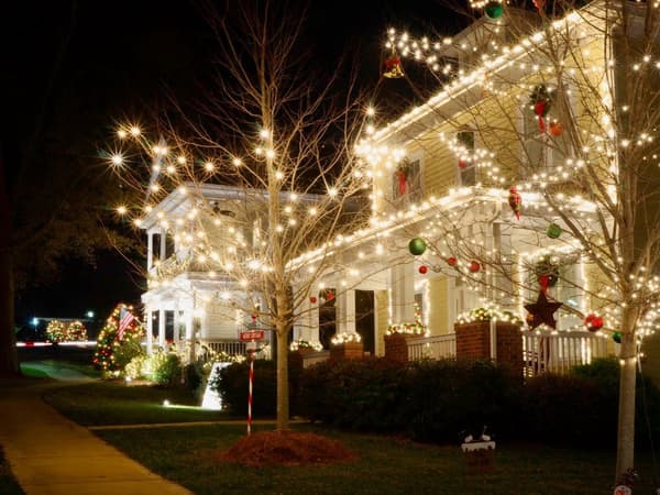 Julgransbelysning 500 LED - Varmvit inomhusgran, 7 program
