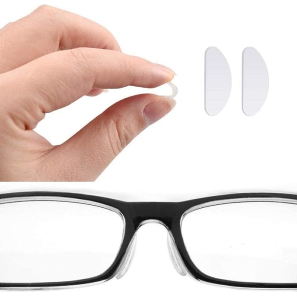 Näskuddar till Glasögon / Silikonsadel - 5 par Transparent