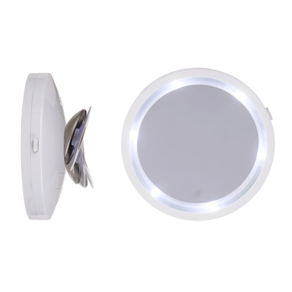 Make-up spejl med LED lampe & Sugekop - Spejl med Belysning White