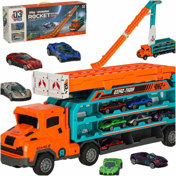 Leksaksbil Biltransport Orange