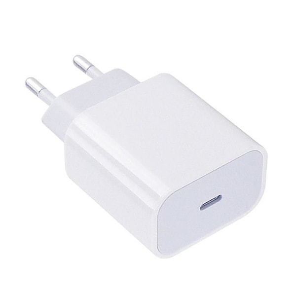 iPhone Oplader - Strømadapter - 20W USB-C - Hurtigoplader White 1st strömadapter