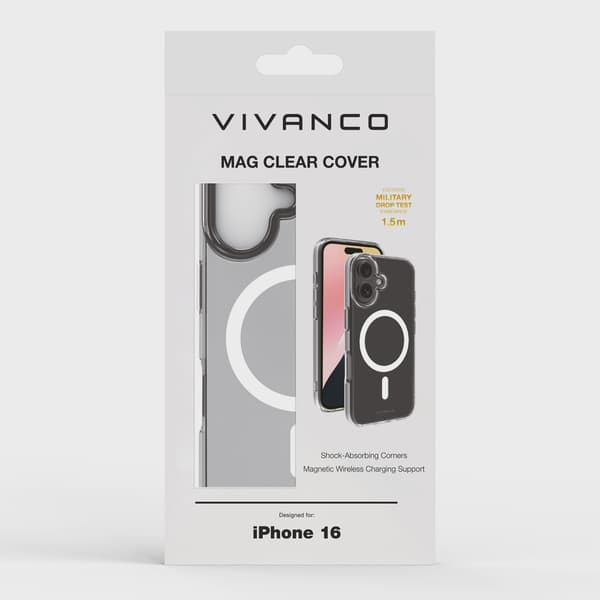 Vivanco Mag Clear skal iPhone 16 Transparent