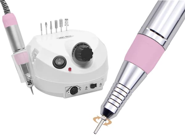 Nagelfil elektrisk 65W manikyr pedikyr set Rosa