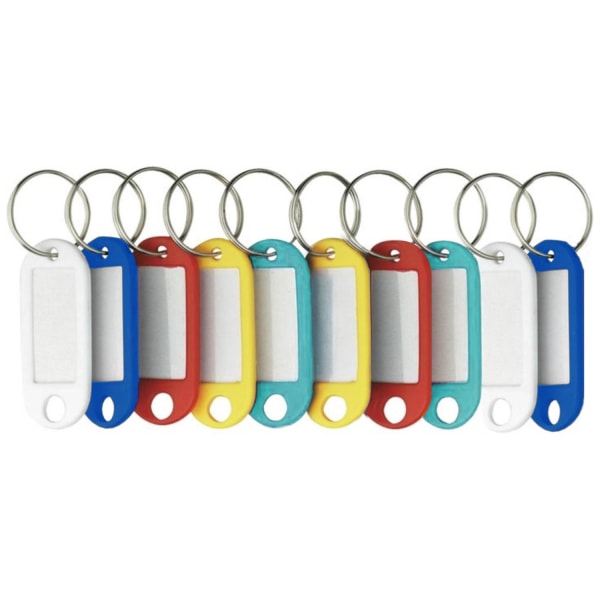 10-Pack - Nyckelbrickor / Nyckelring - Märk dina nycklar multifärg