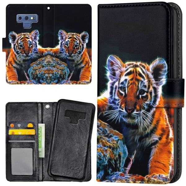 Samsung Galaxy Note 9 - Plånboksfodral/Skal Tigerunge