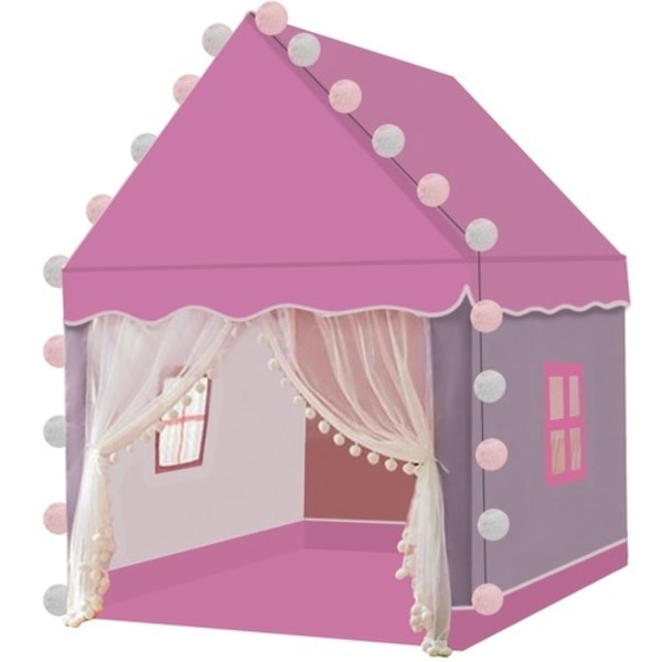 Leiketelt for Barn / Barntelt med LED - 130cm Pink