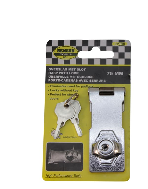 Hasp med lås 75 mm