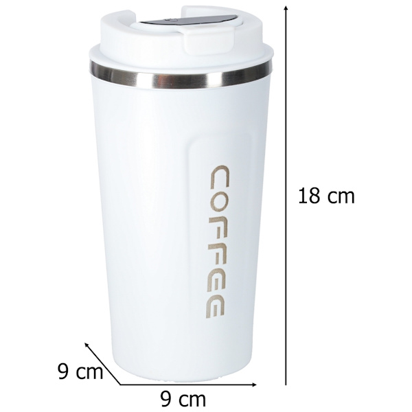 Termosmugg med LED-display - 500 ml Vit