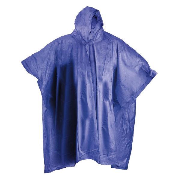 Regnponcho slitstark mörkblå