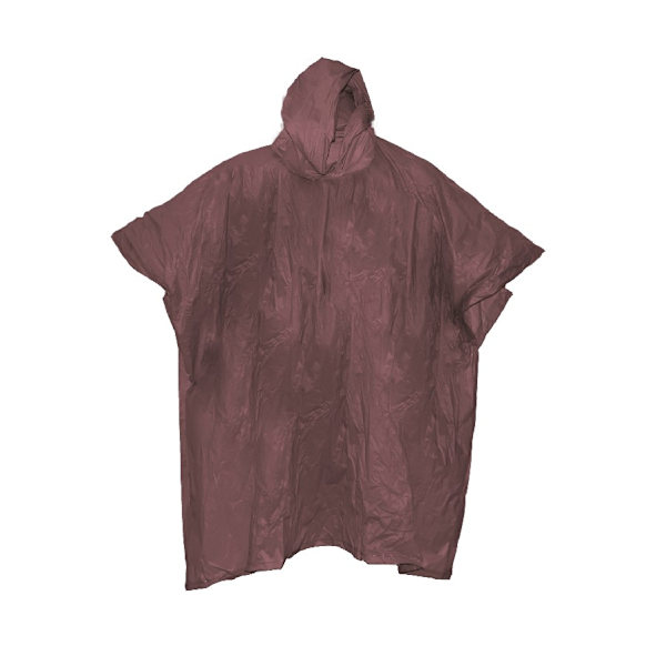 Regnponcho slitstark brun