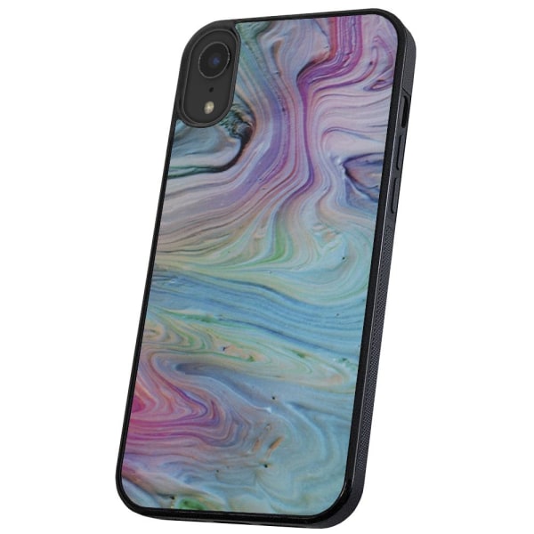iPhone X/XS - Cover/Mobilcover Maling Mønster Multicolor
