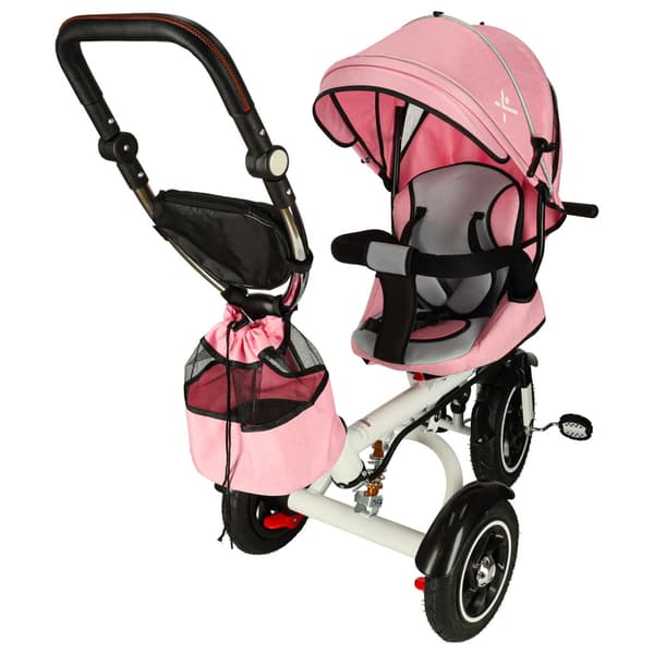 Barnvagn Trehjuling med Solskydd Rosa