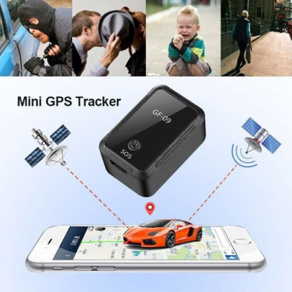GPS tracker / Spårsändare - Sändare med Avlyssning Svart