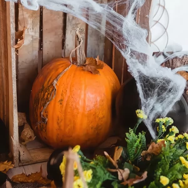 Edderkoppespind / Halloween Dekoration med Edderkopper – 1-Sæt
