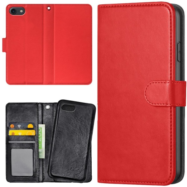 iPhone 7/8/SE - Lommebok Deksel Rød Red