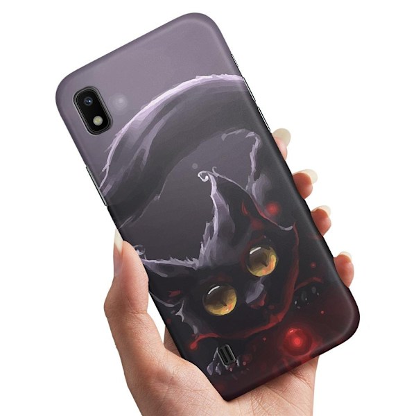 Samsung Galaxy A10 - Skal/Mobilskal Svart Katt