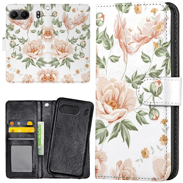 OnePlus Nord 4 - Plånboksfodral/Skal Blommönster