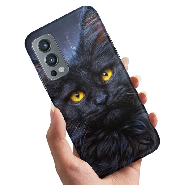 OnePlus Nord 2 5G - Deksel/Mobildeksel Svart Katt