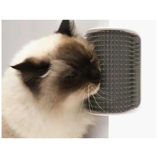 Kattborste med Fack för Kattmynta / Cat Nip - Självvård för katt
