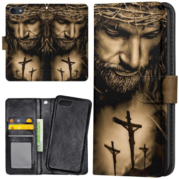 iPhone 7/8/SE - Lommebok Deksel Jesus