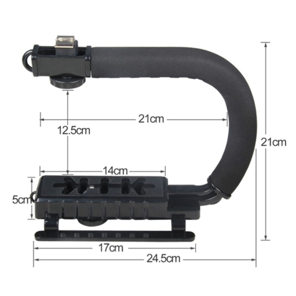 Handstativ Stabilisator C-form Steadycam / Stativ Kamera Svart