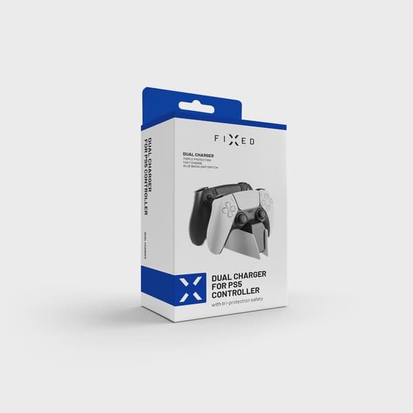 FIXED Laddstation för 2x PS5 DualSense-kontroller