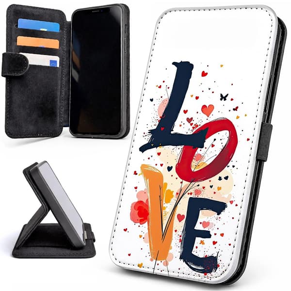 Lommebok Deksel / Mobildeksel til iPhone 7 / 8 / SE - Love