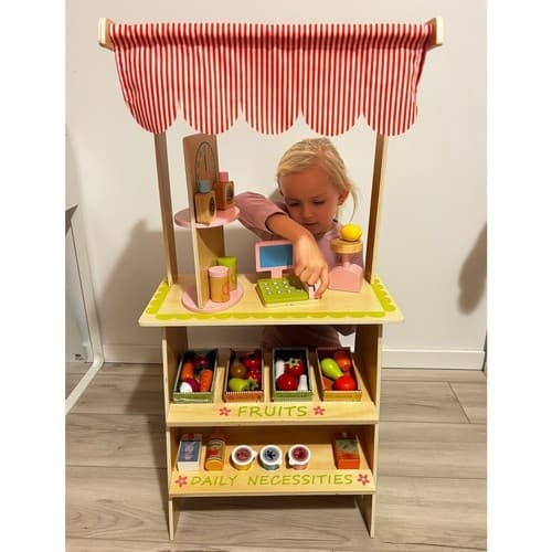 Fruktstånd i Trä för Barn - Leksak