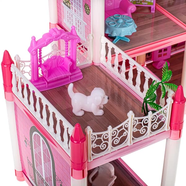 Dockhusvilla rosa DIY 4-våningsmöbler