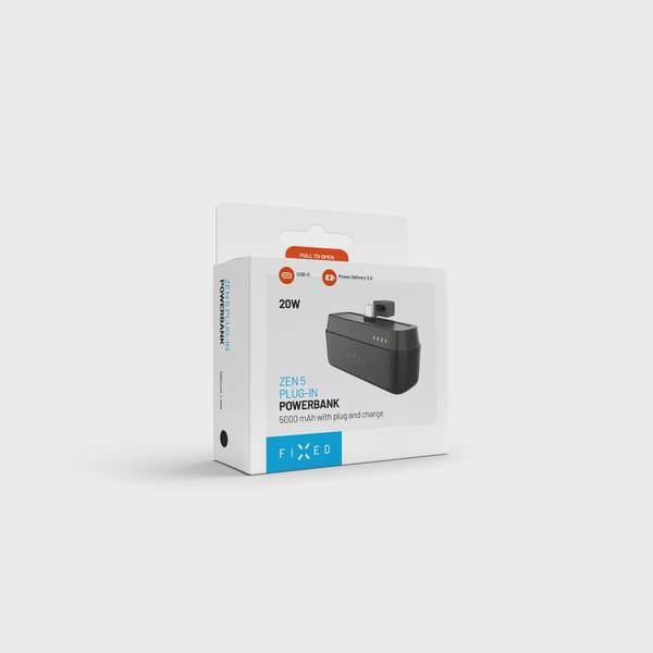 FIXED Zen 5 USB-C PD 20W Power Bank 5.000 mAh Svart