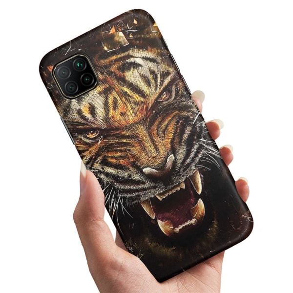 Huawei P40 Lite - Cover / Mobilcover Roaring Tiger