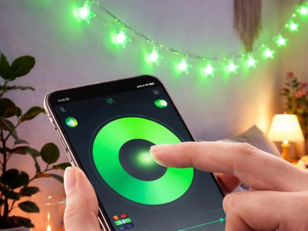 LED RGB stjärnslinga USB app fjärrkontroll