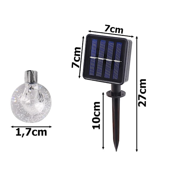 LED Girlang - Solcell MultiColor 40 LED