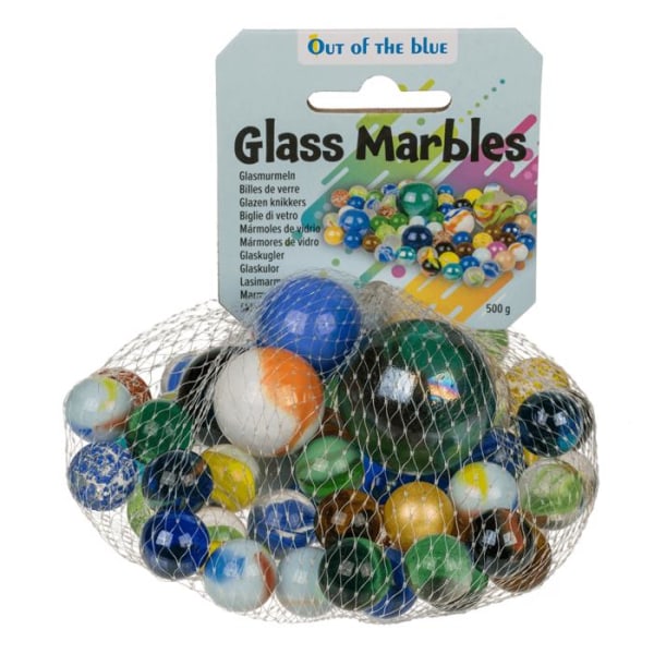 Kulor 500 g - Glaskulor / Spelkulor - Mixade storlekar & färger multifärg