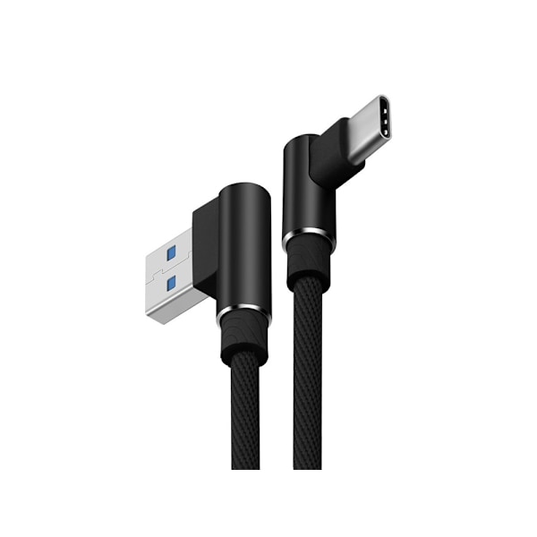 Vinklad USB till USB-C kabel - 1m
