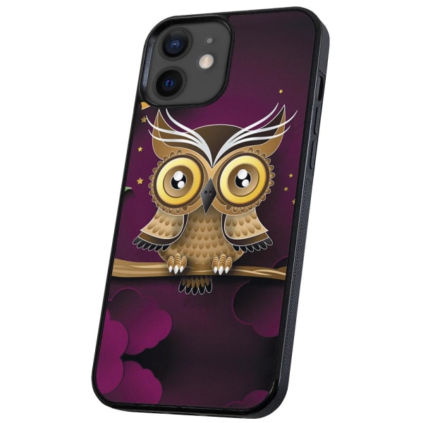 iPhone 11 - Deksel/Mobildeksel Lysbrun Ugle Multicolor
