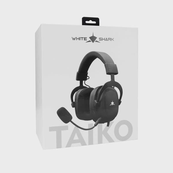 White Shark Premium TAIKO Over-Ear Gaming Headset Svart