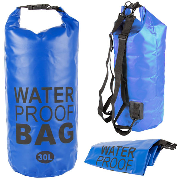 Vattentät Påse / Vattenpåse - Vattenförvaring - 30 liter Blå