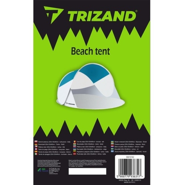 Strandtelt / Pop-Up Telt / Vindbeskyttelse - 220x120x90cm Multicolor