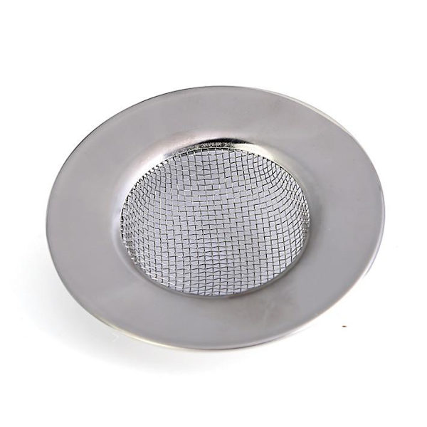 3-Pak - Filter Ø8 / Hårfælde til Afløb & Vask - Samler affald Silver
