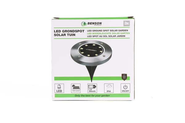 Markspot LED solcell IP44 3-pack