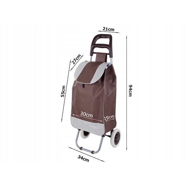 Handlevogn / Trillebag – Rulleveske Brown