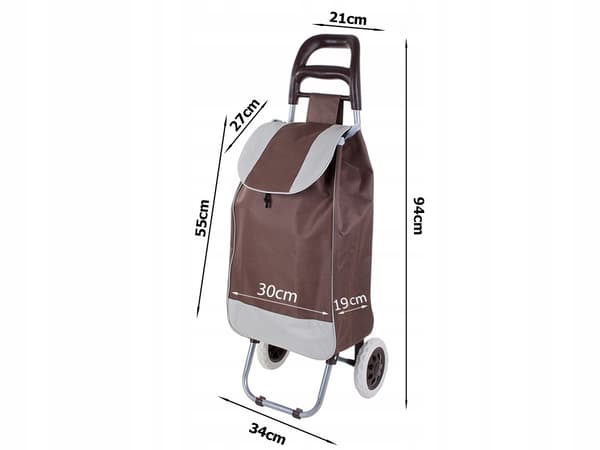 Shoppingvagn / Dramatenväska - Rullväska Brun