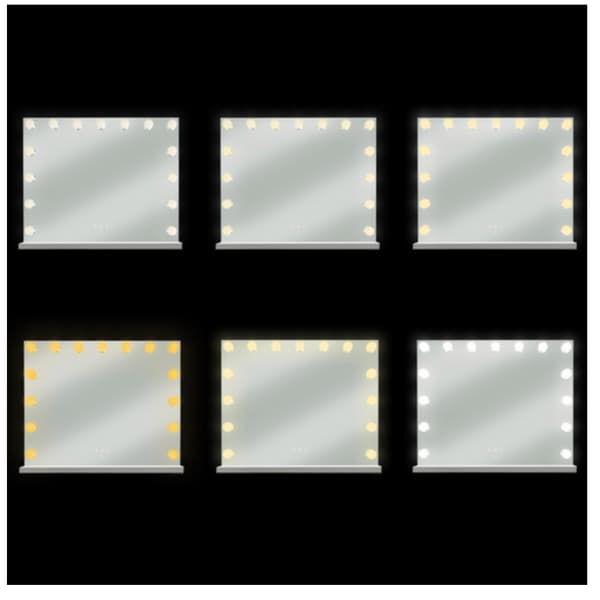 Makeup spejl LED / Hollywood spejl - 58x46cm White