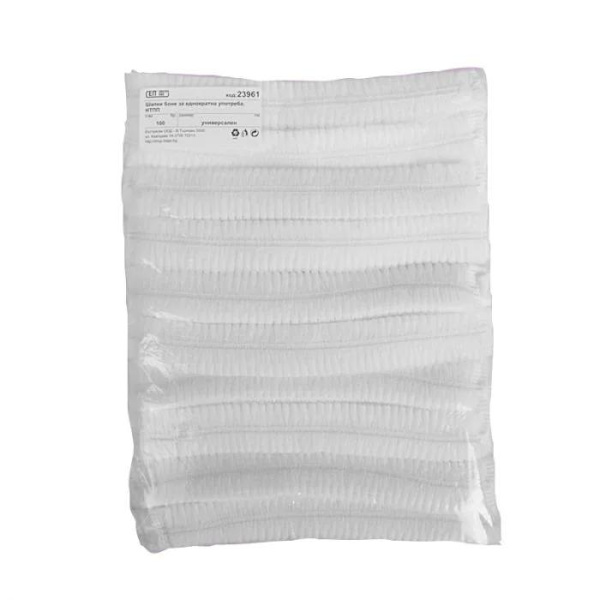 100-Pack - Hårnät / Hårskydd - Skydd till Hår - Vit Vit one size