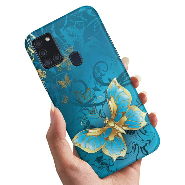 Samsung Galaxy A21s - Cover/Mobilcover Sommerfugle