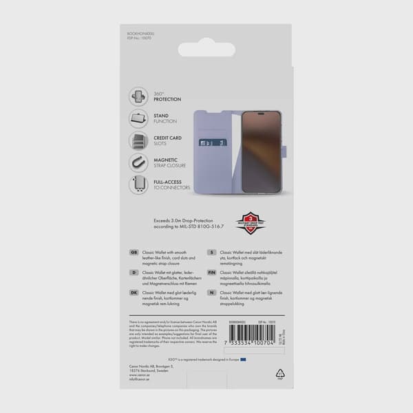 X2O Classic Wallet Plånboksfodral Honor 400 Lite Lavender