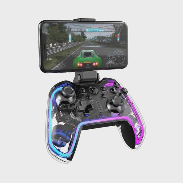 White Shark PRAETORIAN BT RGB Gamepad Klar/Svart