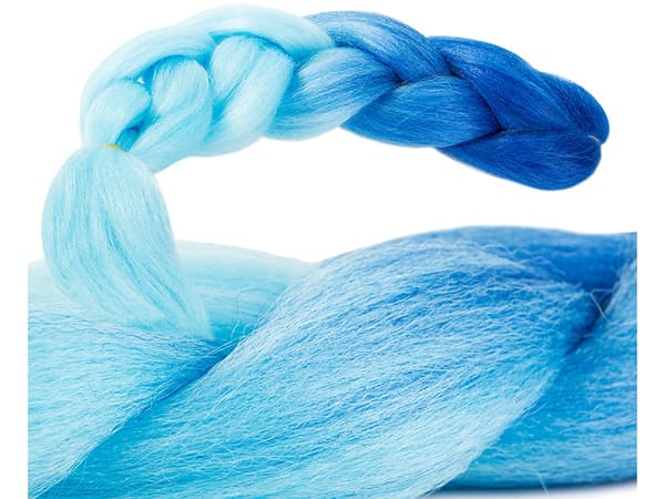 Jumbo Ombre Braid / Löshår Hårfläta - 60 cm Blå