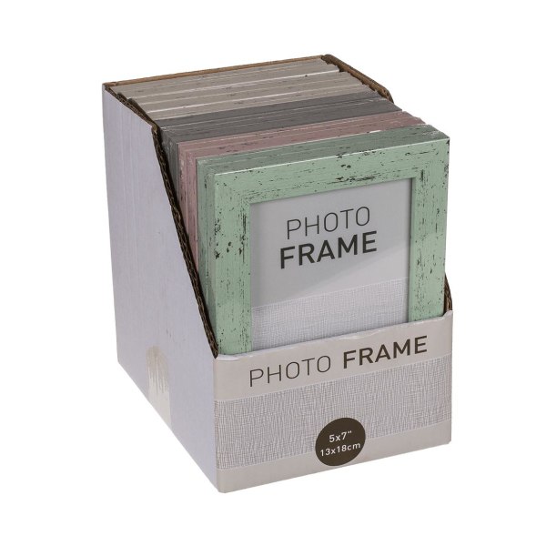 2-Pack - Fotoram i Pastell - Träram - Ram i Trä - 13 x 18 cm multifärg